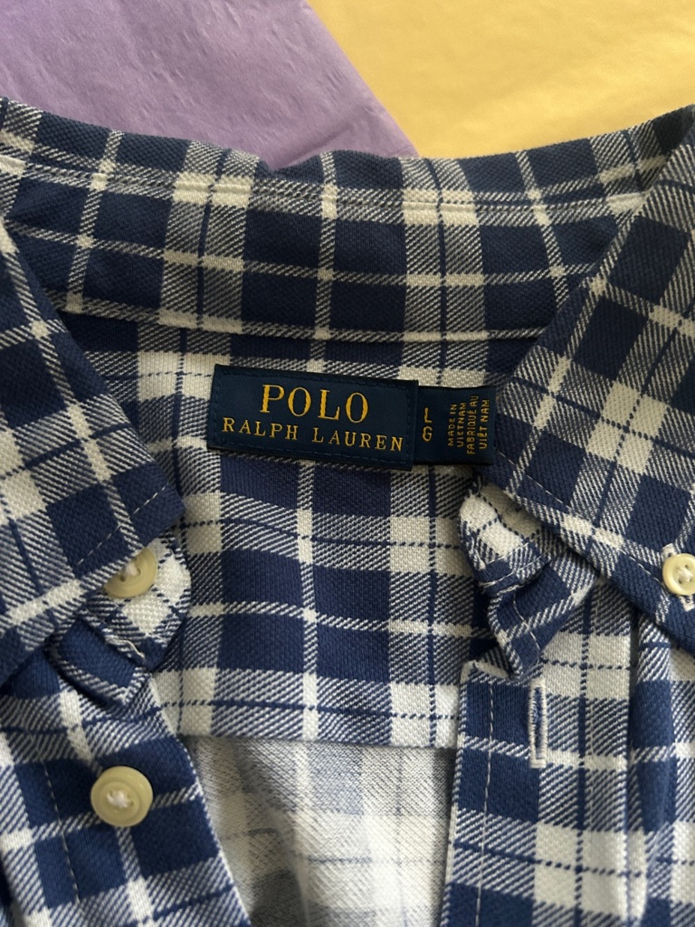 Polo by Ralph Lauren Navy & White Plaid Long-Sleeve Shirt Dress - Picture 4 of 6